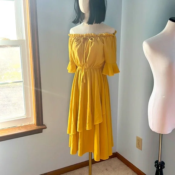Very hot sale yellow dresses